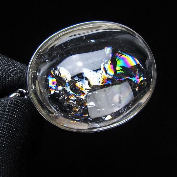 アイリスクォーツ 水晶 ペンダント 虹入り  一点物 112-14204