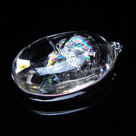 アイリスクォーツ 水晶 ペンダント 虹入り  一点物 112-14206