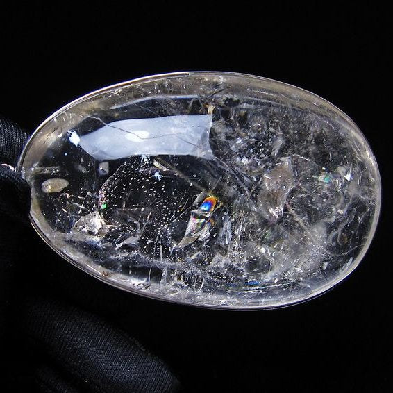 アイリスクォーツ 水晶 ペンダント 虹入り メール便可 一点物 112-14208