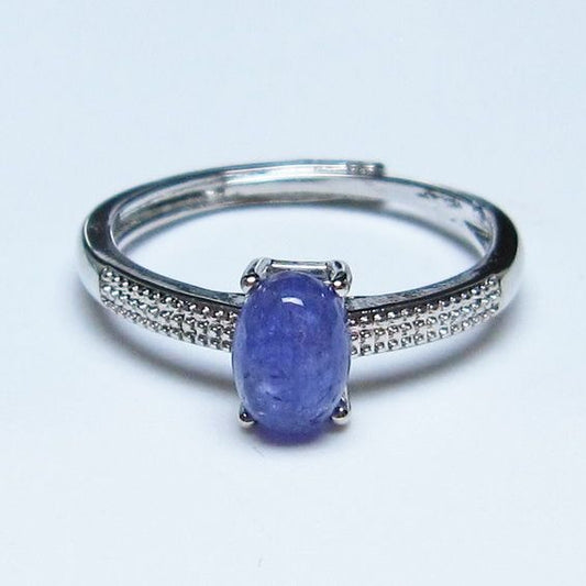タンザナイト リング 指輪 フリーサイズ 15号 メール便可 一点物 115-7392