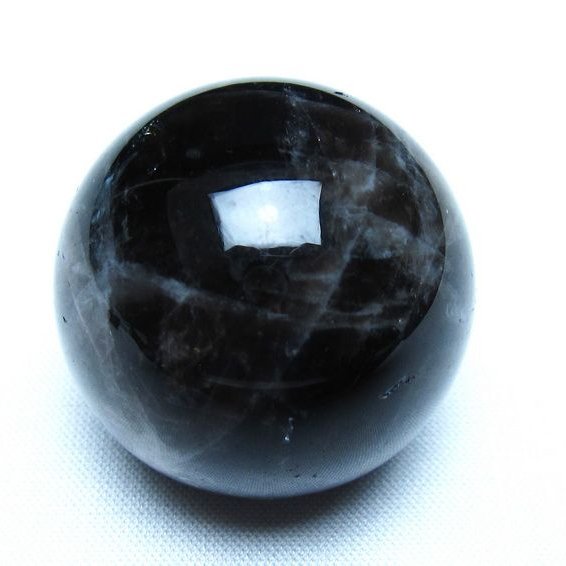モリオン 黒水晶 丸玉 34mm スフィア 置物 原石 141-7338