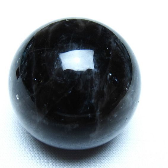 モリオン 黒水晶 丸玉 34mm スフィア 置物 原石 141-7347