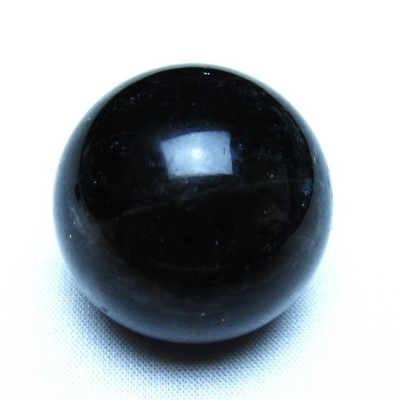 モリオン 黒水晶 丸玉 34mm スフィア 置物 原石 141-7352