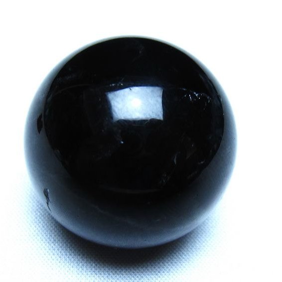モリオン 黒水晶 丸玉 34mm スフィア 置物 原石 141-7354