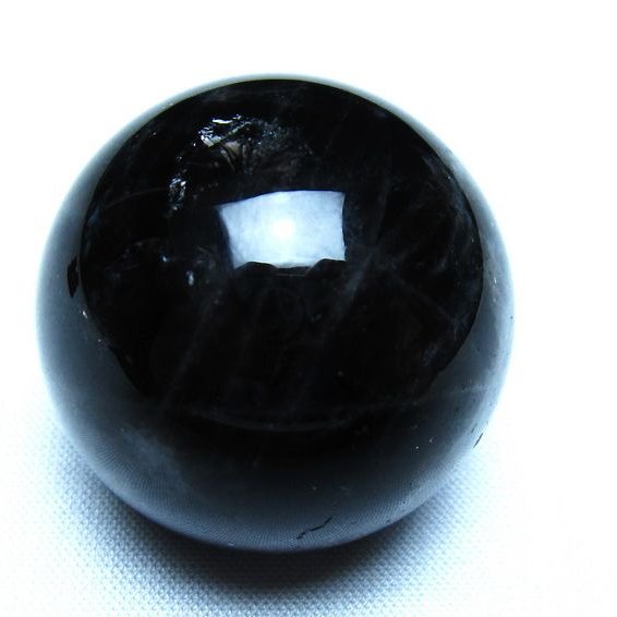 モリオン 黒水晶 丸玉 34mm スフィア 置物 原石 141-7357