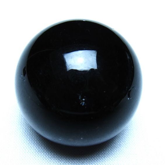 モリオン 黒水晶 丸玉 34mm スフィア 置物 原石 141-7375