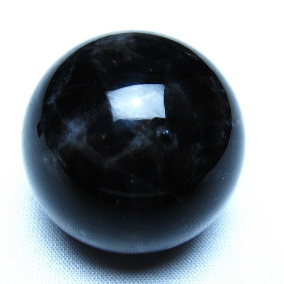 黒水晶 モリオン 丸玉 36mm スフィア 置物 原石 141-7423