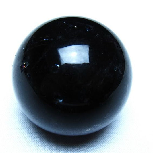 黒水晶 モリオン 丸玉 36mm スフィア 置物 原石 141-7424