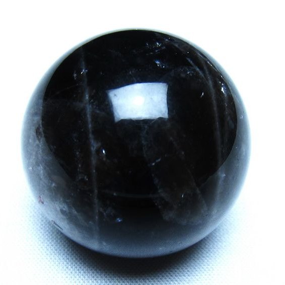 黒水晶 モリオン 丸玉 36mm スフィア 置物 原石 141-7431