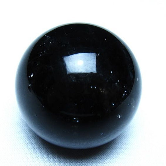 黒水晶 モリオン 丸玉 36mm スフィア 置物 原石 141-7433
