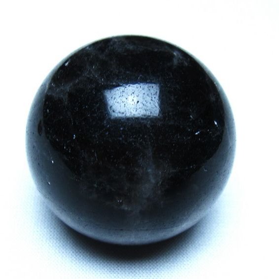 黒水晶 モリオン 丸玉 42mm スフィア 置物 原石 141-7437