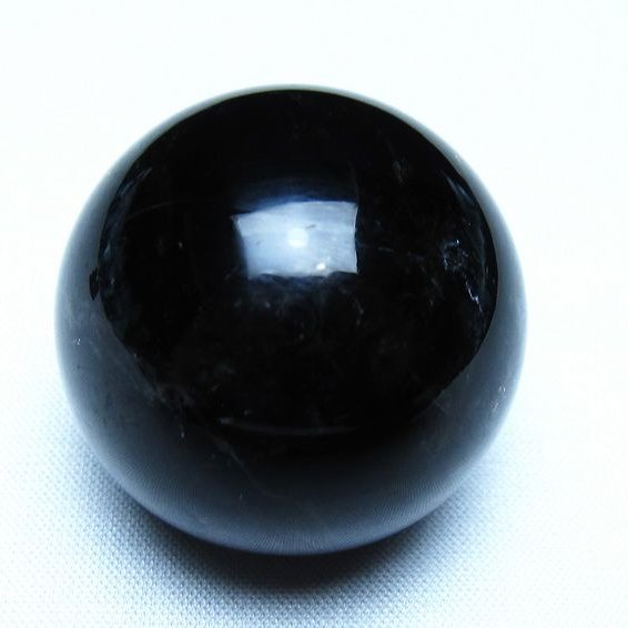 黒水晶 モリオン 丸玉 36mm スフィア 置物 原石 141-7456