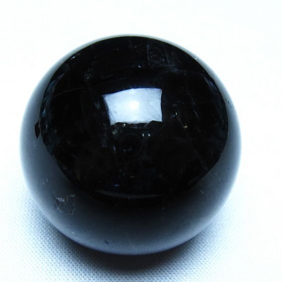 黒水晶 モリオン 丸玉 36mm スフィア 置物 原石 141-7457