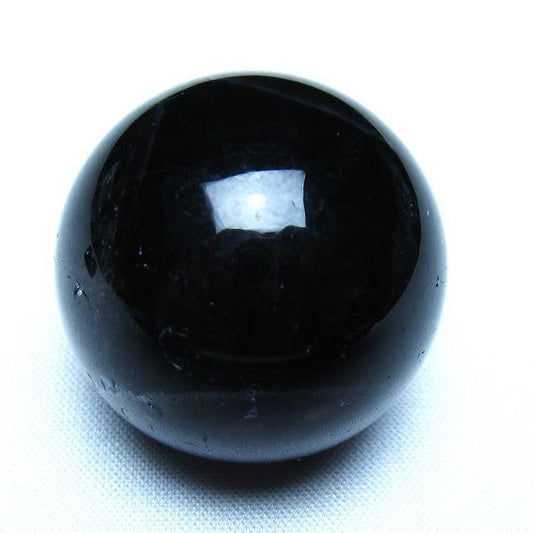 モリオン 丸玉 黒水晶 丸玉 34mm スフィア 置物 原石 141-7516