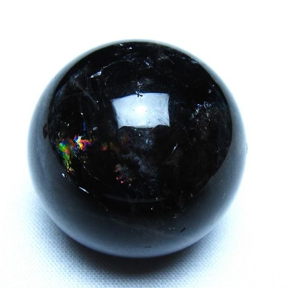 モリオン 丸玉 黒水晶 丸玉 34mm スフィア 置物 原石 141-7520