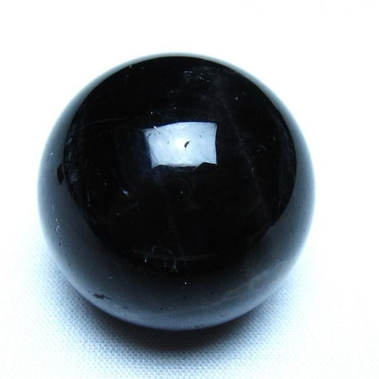モリオン 丸玉 黒水晶 丸玉 34mm スフィア 置物 原石 141-7524