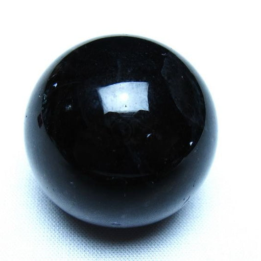 黒水晶 丸玉 モリオン 丸玉 34mm スフィア 置物 原石 141-7526
