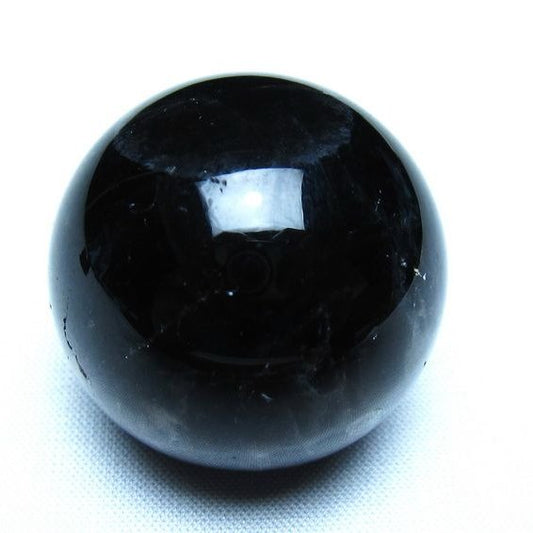 黒水晶 丸玉 モリオン 丸玉 34mm スフィア 置物 原石 141-7531