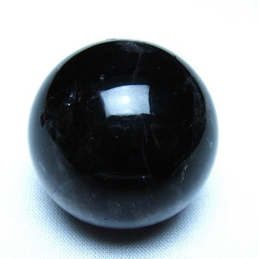 黒水晶 丸玉 モリオン 丸玉 34mm スフィア 置物 原石 141-7532