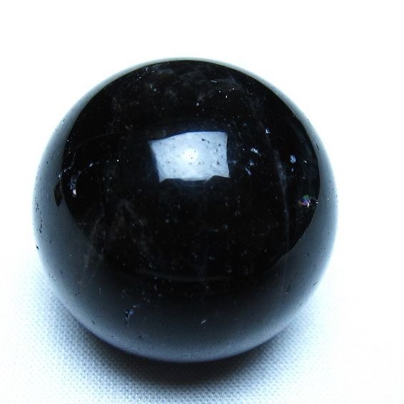 黒水晶 丸玉 モリオン 丸玉 33mm スフィア 置物 原石 141-7533