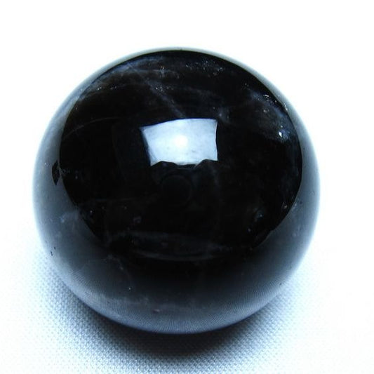 黒水晶 丸玉 モリオン 丸玉 34mm スフィア 置物 原石 141-7536