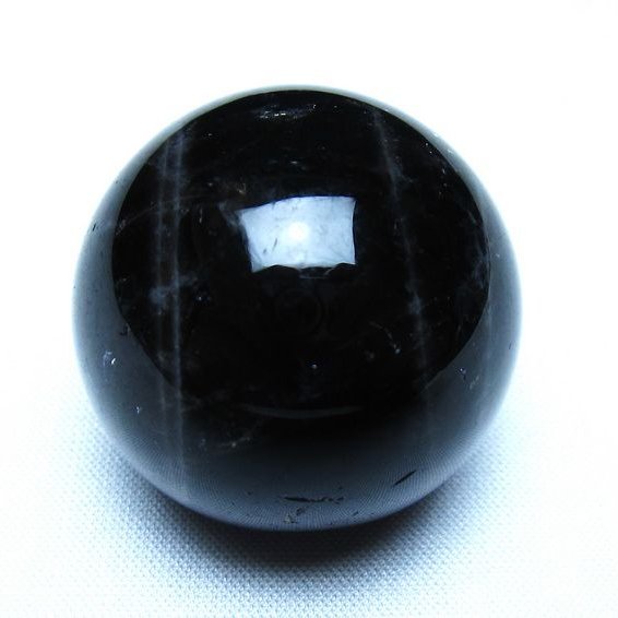 黒水晶 丸玉 モリオン 丸玉 34mm スフィア 置物 原石 141-7540