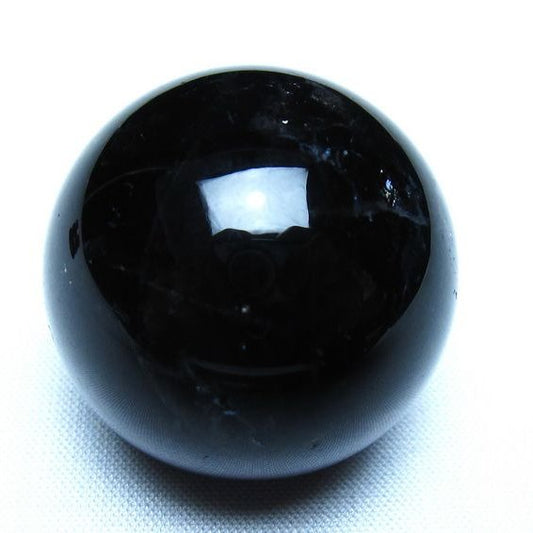 黒水晶 丸玉 モリオン 丸玉 34mm スフィア 置物 原石 141-7541