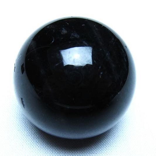黒水晶 丸玉 モリオン 丸玉 34mm スフィア 置物 原石 141-7542