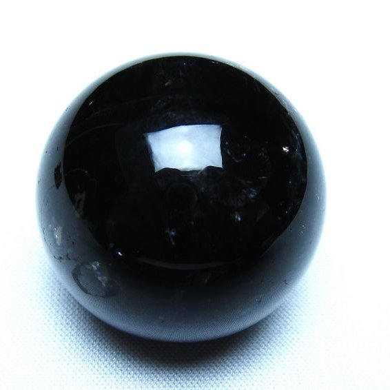黒水晶 丸玉 モリオン 丸玉 34mm スフィア 置物 原石 141-7543