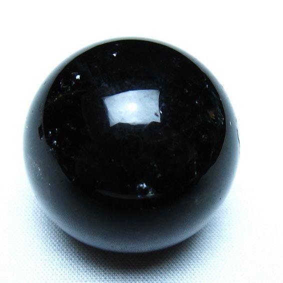 黒水晶 丸玉 モリオン 丸玉 34mm スフィア 置物 原石 141-7547