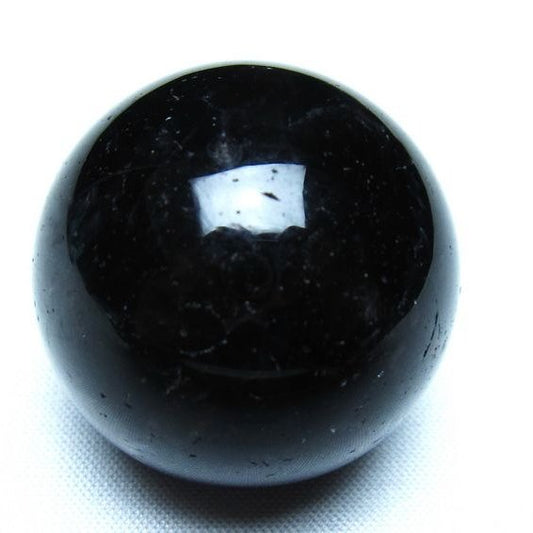 黒水晶 丸玉 モリオン 丸玉 34mm スフィア 置物 原石 141-7548