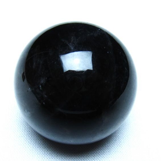 黒水晶 丸玉 モリオン 丸玉 34mm スフィア 置物 原石 141-7551