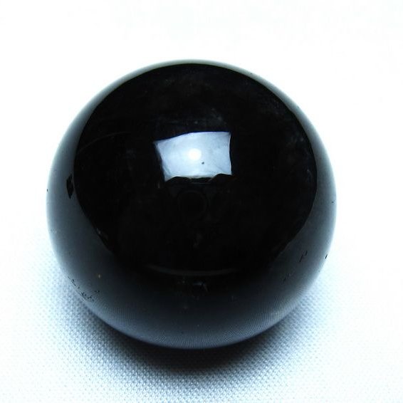 黒水晶 丸玉 モリオン 丸玉 34mm スフィア 置物 原石 141-7553