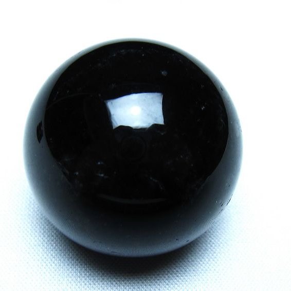 黒水晶 丸玉 モリオン 丸玉 34mm スフィア 置物 原石 141-7554