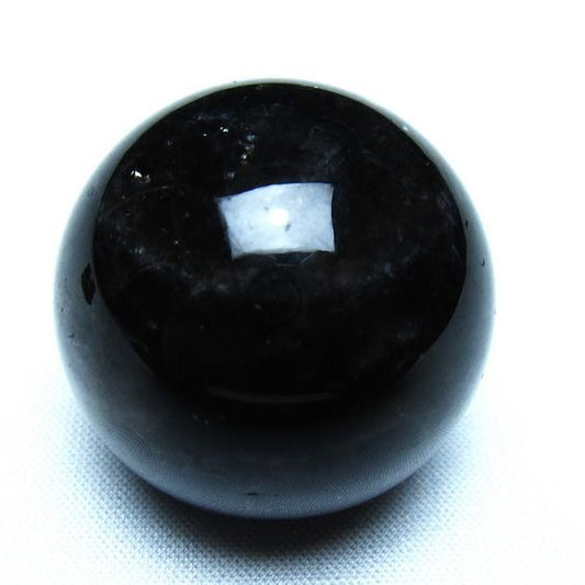 黒水晶 丸玉 モリオン 丸玉 34mm スフィア 置物 原石 141-7555