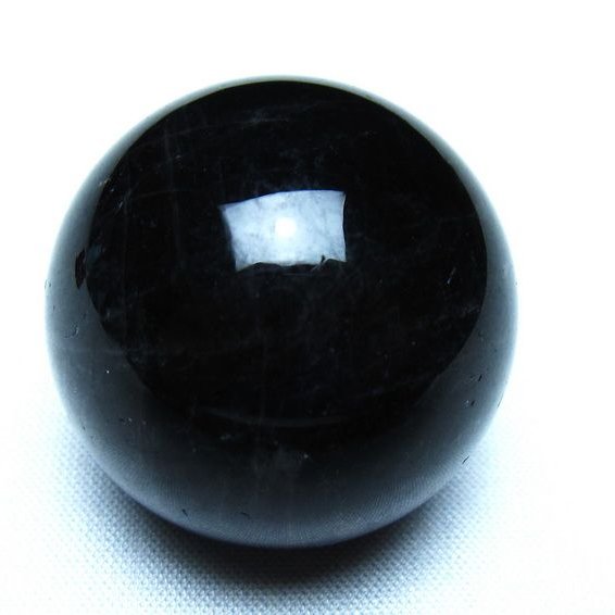 黒水晶 丸玉 モリオン 丸玉 34mm スフィア 置物 原石 141-7557