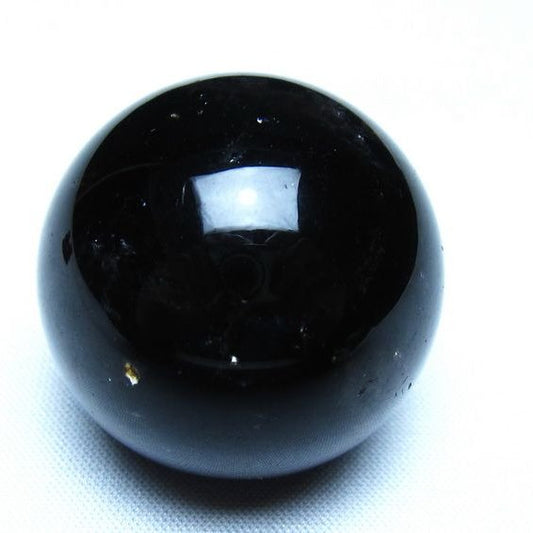 黒水晶 丸玉 モリオン 丸玉 36mm スフィア 置物 原石 141-7582