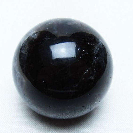 モリオン 丸玉 34mm 黒水晶 スフィア 置物 一点物 141-7969