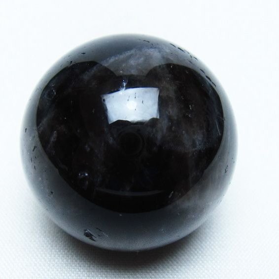 モリオン 丸玉 34mm 黒水晶 スフィア 置物 一点物 141-7972