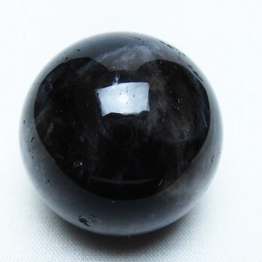 モリオン 丸玉 34mm 黒水晶 スフィア 置物 一点物 141-7972