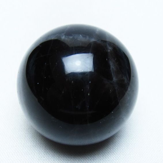 モリオン 丸玉 34mm 黒水晶 スフィア 置物 一点物 141-7974