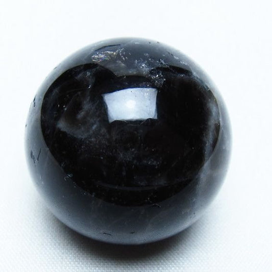 モリオン 丸玉 34mm 黒水晶 スフィア 置物 一点物 141-7975