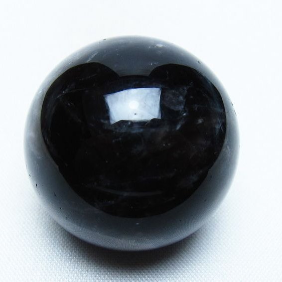 モリオン 丸玉 34mm 黒水晶 スフィア 置物 一点物 141-7976
