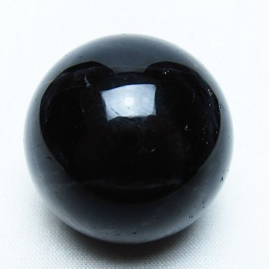 モリオン 丸玉 34mm 黒水晶 スフィア 置物 一点物 141-7984