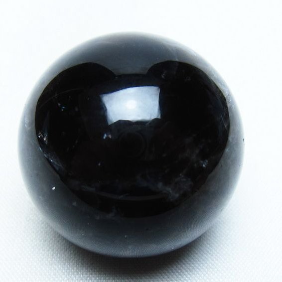 モリオン 丸玉 34mm 黒水晶 スフィア 置物 一点物 141-7986