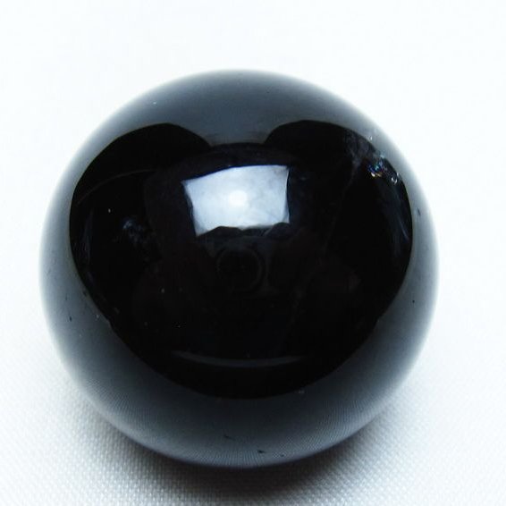 モリオン 丸玉 34mm 黒水晶 スフィア 置物 一点物 141-7987
