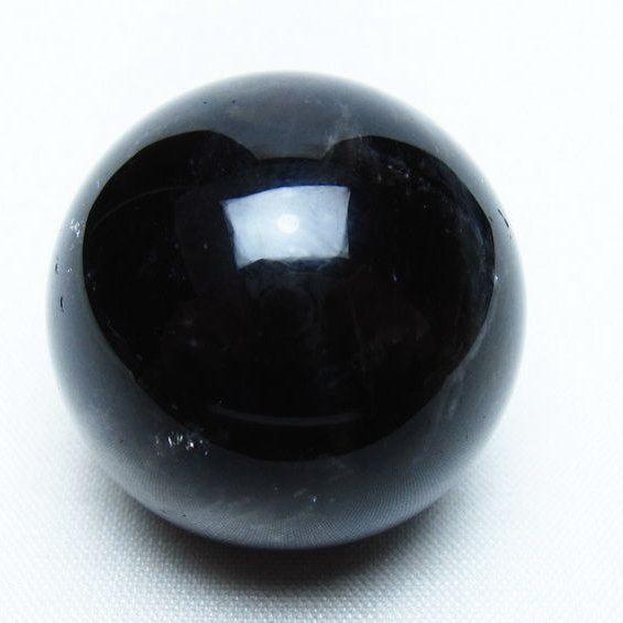 モリオン 丸玉 34mm 黒水晶 スフィア 置物 一点物 141-7991