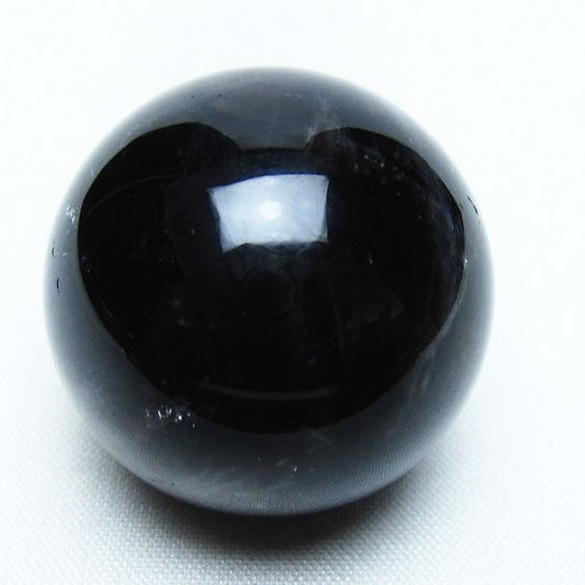 モリオン 丸玉 34mm 黒水晶 スフィア 置物 一点物 141-7991