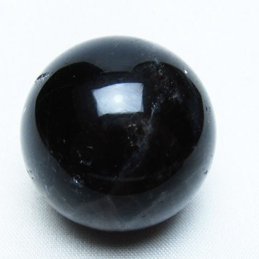 モリオン 丸玉 34mm 黒水晶 スフィア 置物 一点物 141-7993