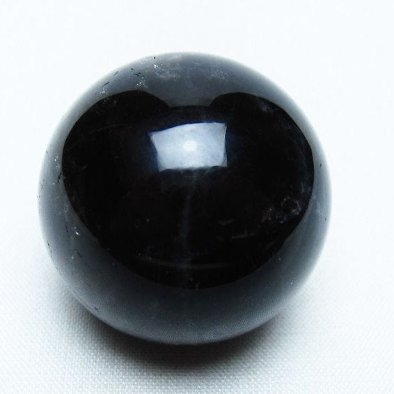 モリオン 丸玉 34mm 黒水晶 スフィア 置物 一点物 141-7999